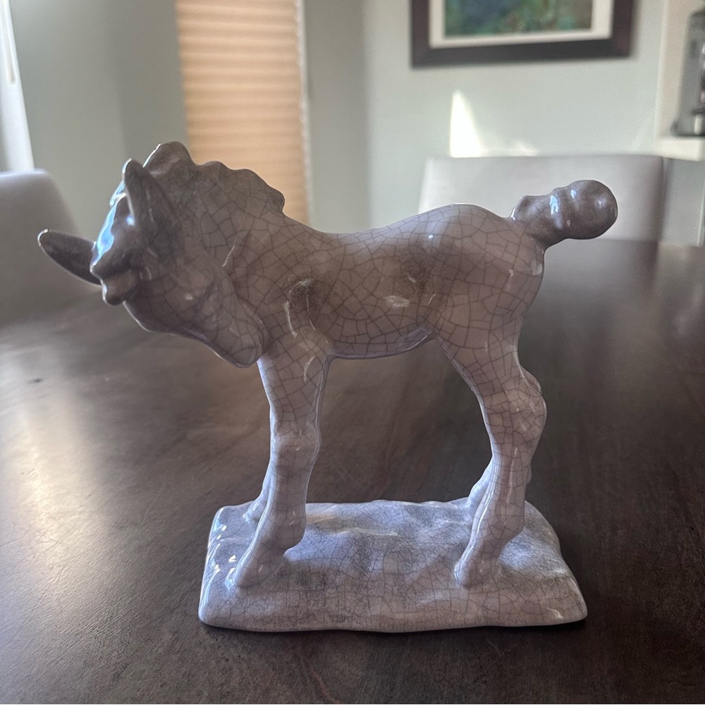 Ceramic Foal Horse Figurine Karlsruher Majolika